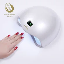 Родился довольно 48 Вт встроенный литиевый Батарея УФ-лампы для ногтей барабан аппарат для вулканизации с Сенсор 6 настройки таймера