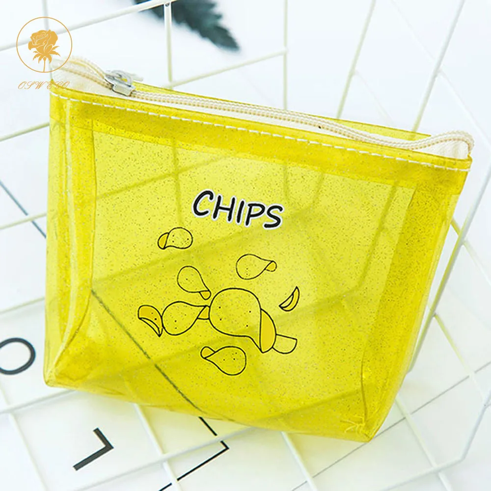 

OSWEGO Women Coin Purse PVC Zipper Transparent Coin Wallet Protable Cute Money Change Phone Organizer Purse For Teenagers Girls