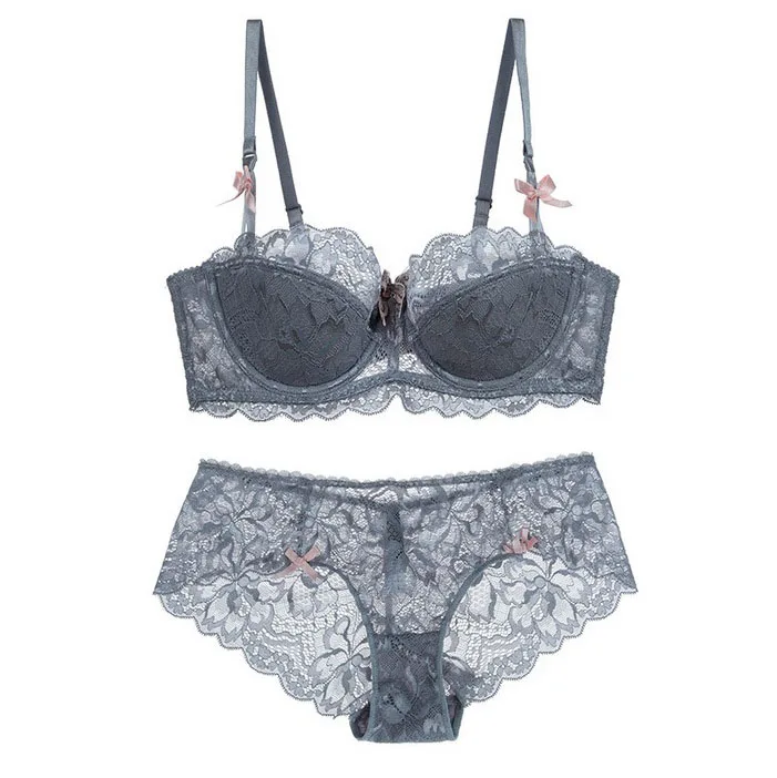 

Luxury Lace Push Up Bra Set Sexy Women Brief Bra Set Lingerie Charming Thin Underwear Brief Lingerie 4 colors for choose
