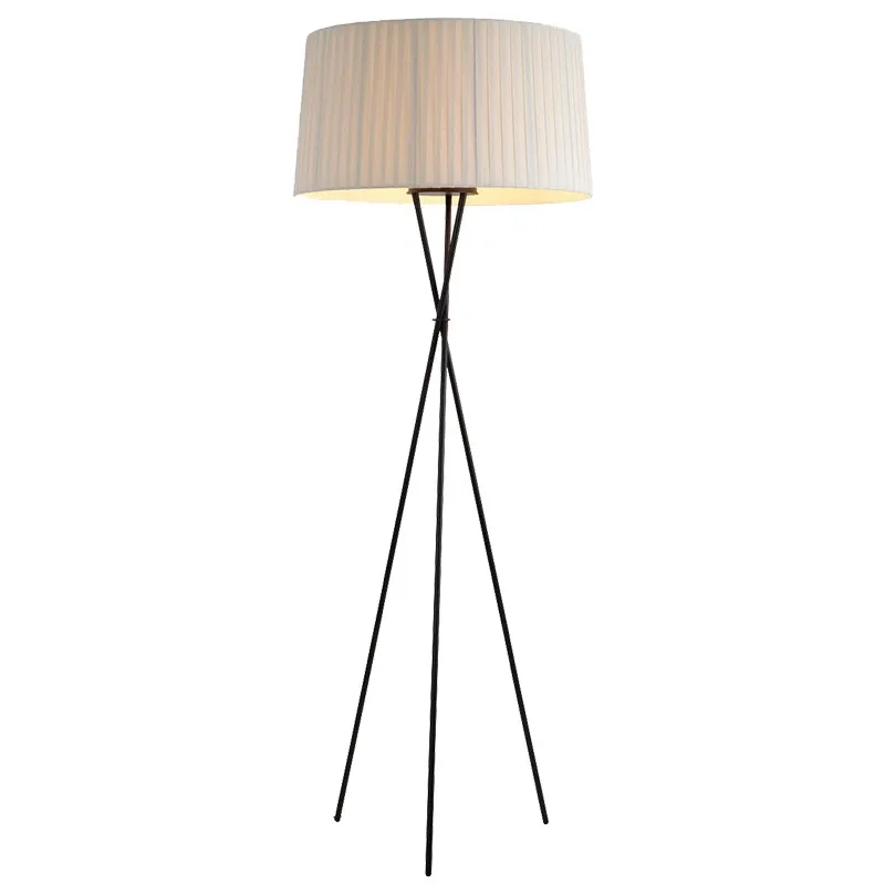 

Creative simple floor lamps fabric white black red lampshade standing lamp living room bedroom home decoration floor lighting