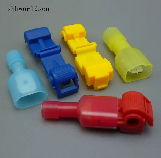 

shhworldsea 60pairs =120pcs Scotch Lock Quick Splice Wire Connectors Terminals Crimp Electrical Car Audio 22-10AWG Wire Set