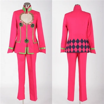 

Anime JOJO JoJo's Bizarre Adventure Golden Wind Giorno Giovanna Cosplay Costume pink halloween costume custom made