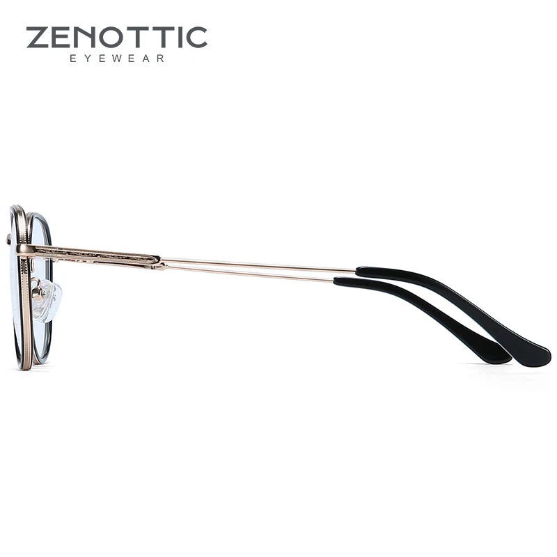 Очки ZENOTTIC женские оптические в круглой оправе винтажные фотохромные при