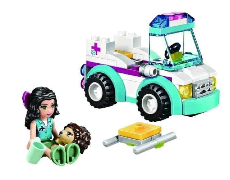 

Bela 10534 Friends Vet Ambulance Emma Heartlake City Building Blocks Bricks Toy Compatible With Legoings Friends 41086