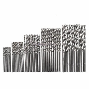 

50Pcs High Speed Steel Titanium Plated Twist Drill Bit Set Tool 1/1.5/2/2.5/3mm