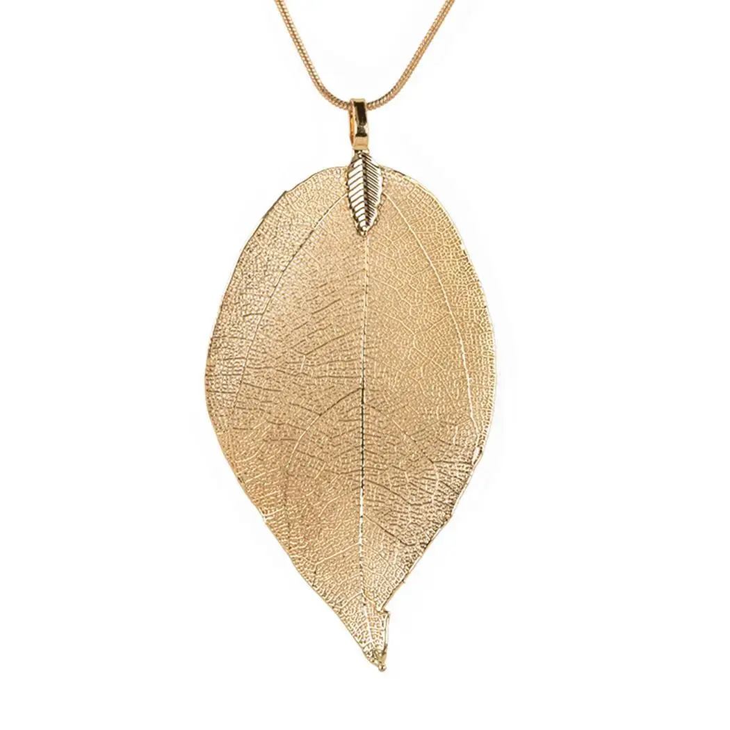 

2019 Sweater Coat Necklaces Ladies Girls Special Leaves Leaf sweater Pendant Necklace Long Chain Jewelry for Womens bijou Gift