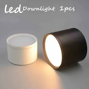 

1pcs High power LED Downlight 5730 AC85-265V White/BlackLED Ceiling 5w 12w 18w Warm / white surface mounted Indoor Lighting