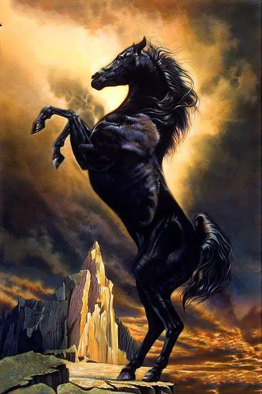 

Full Square/Round Drill 5D DIY Diamond Painting "Dark horse" Embroidery Cross Stitch 5D Home Decor Gift