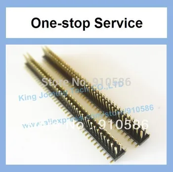 

50pcs/lot 1.27mm SMT Male Pin HEADER strip,2*40/2x40-pin double-row,Surface Mount,H:1mm D:4mm,SMT Pin HEADER