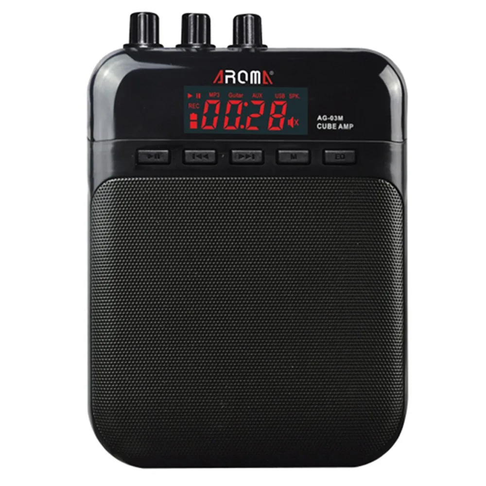 

AROMA Mini Portable 5W Guitar Amp/Amplifier Recorder /Speaker with USB Cable to Recharge