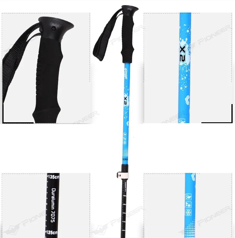 Telescópico com Punho da Espuma de Eva Ajustável Retrátil Trail Caminhadas Bengalas Pólos Trekking & Quick Bloqueio Externo 2-pack 7 2-Pack Ajustável Retrátil Trail Caminhadas Bengalas Pólos