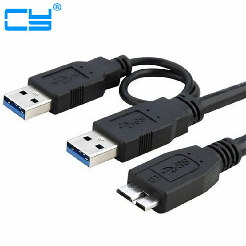 USB 3.0 Micro USB 3 y кабель с дополнительной usb Мощность USB3.0 мужчина к Micro USB3.0 B Мужской кабель-адаптер для HDD жесткий диск