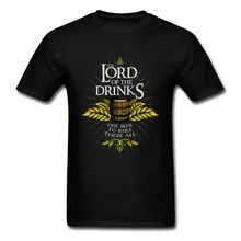 Футболка LORD OF DRINKS Мужская футболка с надписью «All Beer» Октоберфест Топы И Футболки с круглым вырезом черная одежда из хлопка винтажная рубашка