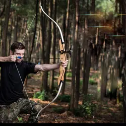 Мощный изогнутый лук 18-30 фунтов сила натяжения Американский стрельба из лука охотничий лук и стрелы лучники открытый стрельба лук HW114