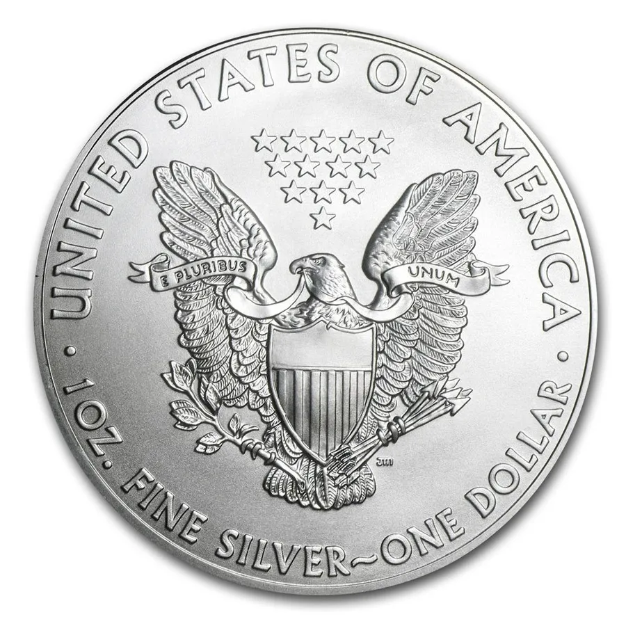 2 шт./лот, 1 унция Серебряная американская монета с изображением орла, зеркальный эффект декоративная монета