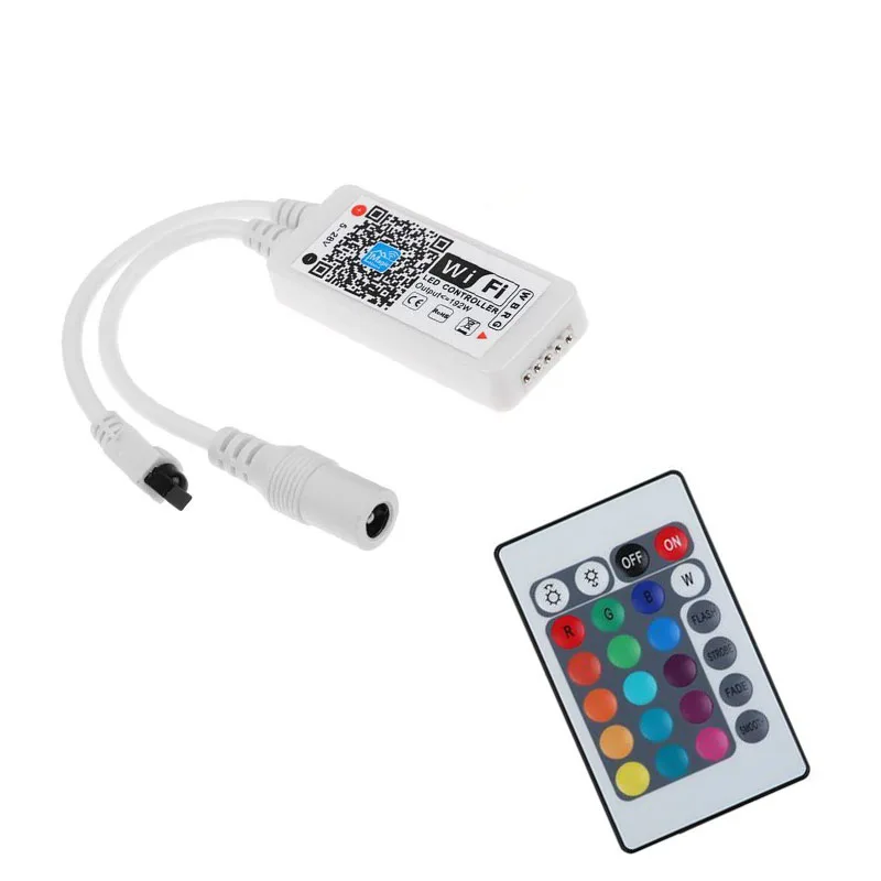Светодиодный мини контроллер 5 в пост. Тока 24 Bluetooth/WiFi RGB/RGBW iOS Android с клавишным ИК