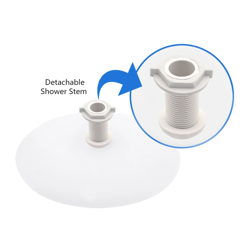 Round ABS Silicon Rubber Screwed Design Rainfall Top Shower Head For Rain Shower Cabin Room Roof Faucets Water Sprayers 19cm shower head