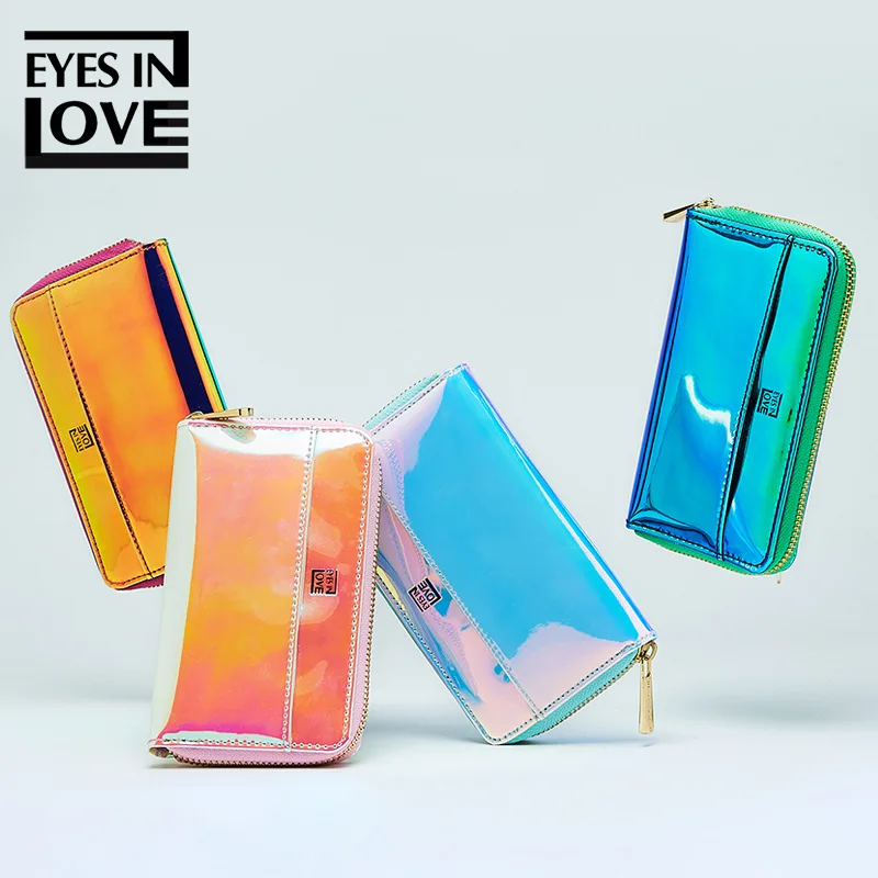 EYESINLOVE Новинка 2018 лазерный голографический кошелек Женский Дамский клатч женские
