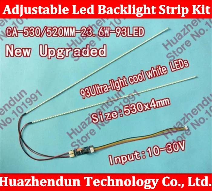 bilder für 10 teile/los 530mm Einstellbare helligkeit ccfl led-backlight-streifen kit, Update 23,6 zoll ccfl lcd geführt bakclight bilder für 10 teile/los 530mm Einstellbare helligkeit ccfl led-backlight-streifen kit, Update 23,6 zoll ccfl lcd geführt bakclight