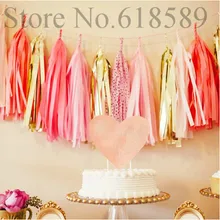 14 Inch 5x Tissue Tassel Garland Paper Banner Party Supplies DIY Wedding Bunting Nursery Decor Baby Shower Birthdays Decorations