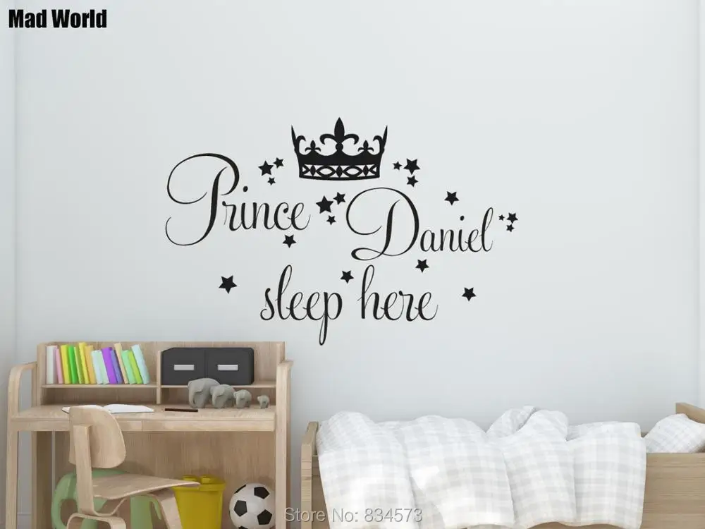 Daniel Personalised Prince Custom Name Sleep Here 56 86w 50 77w 1