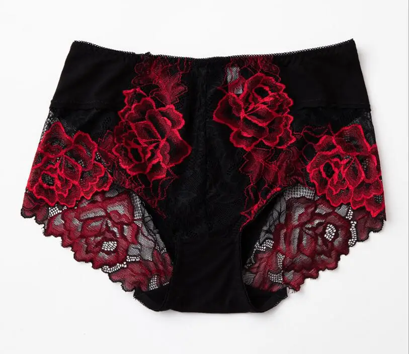 Waist Lace  Briefs Plus Size  High Underwear  Women Ladies Seamless