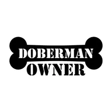 15cm * 6.3cm Car Styling Doberman właściciel pies kości osobowość modny samochód naklejki C5-0197
