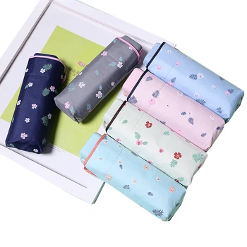 

2018 Sun Umbrella For Kids Female Mini Compact Pocket Umbrella Rain Woman Flower Parasol Ladies Plegable Paraguas Parapluie