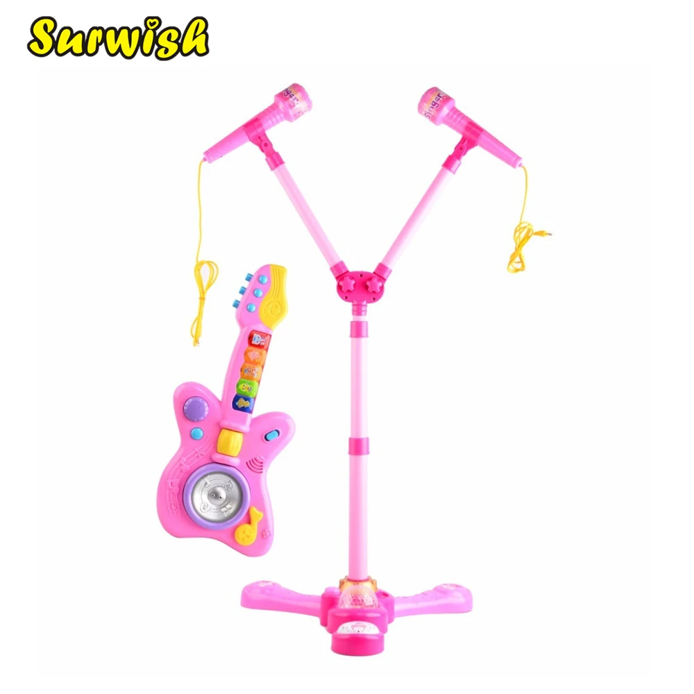 Kids Chiladren Interaction Musical Guitar Toy Musical Instruments Toys with Adjustable Microphone Set Best Christmas Gift