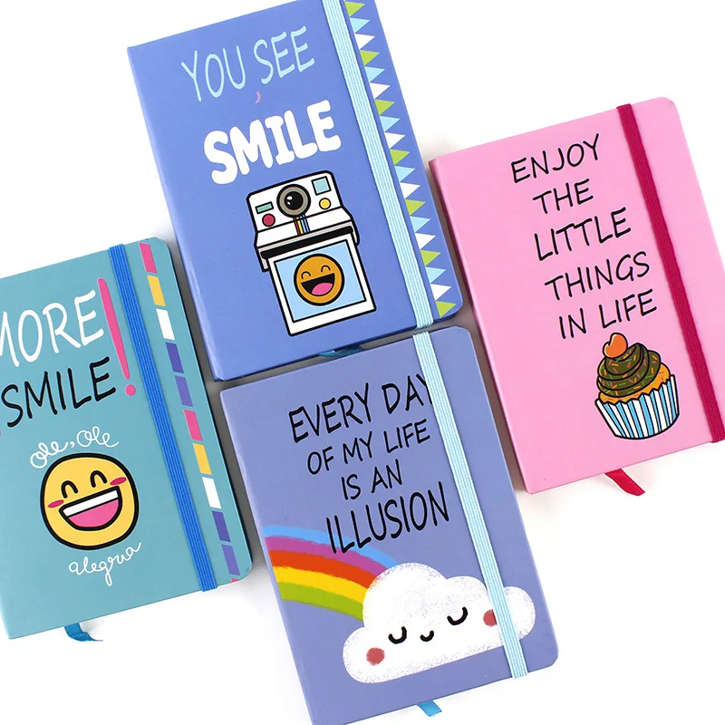 Small Hard Cover A7 Creative European Style Notebook Notebook Ruled