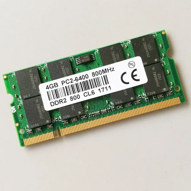 Special Price 4GB PC2-6400S DDR2-800 4G 800Mhz DDR2 Laptop Memory SODIMM Notebook RAM Non-Ecc 200pin 2RX16 Low density CL6.0