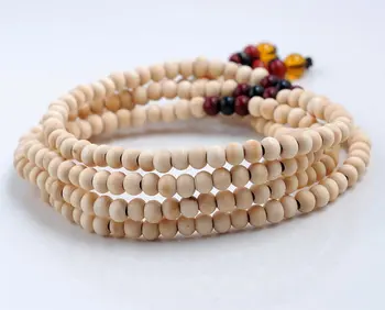 

216PCS 5mm White Sandalwood Beads Prayer Buddha Mala Meditation Beads Round Loose Beads BULK LOT (80002421-W2)