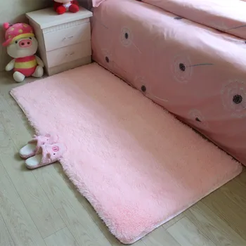 

Free Shipping Anti-slip 4.5 cm Thick Large Floor Carpets For Living Room Bedroom Modern Area Rug Shaggy Rug Pink and Red