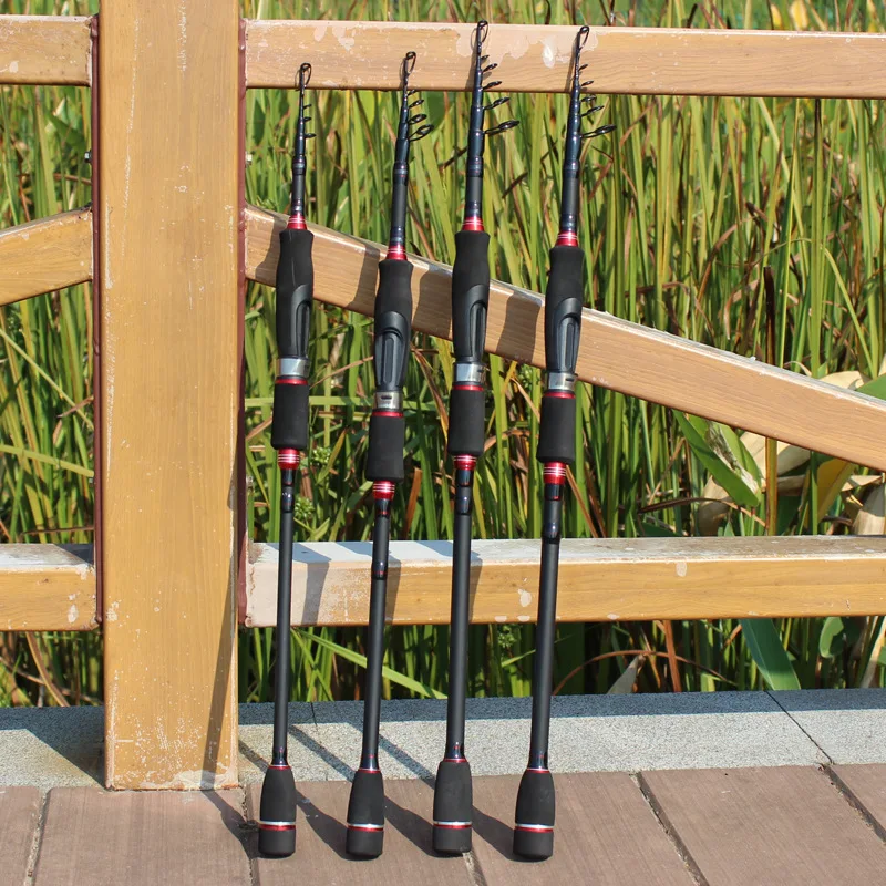 BATTLESEA 180-360cm Telescopic Fishing Rod and Baitcasting Fishing Reel Combo Spinning Fishing Rod Left/Right Hand Reel Wheel