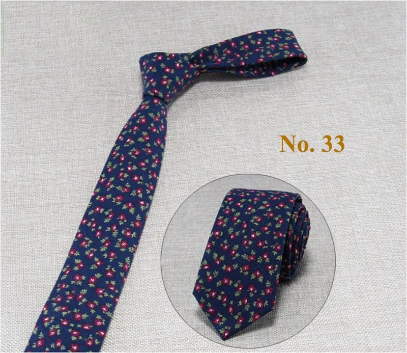 Модные Для мужчин галстуки дизайнер Corbatas Gravata Тонкий цветочный Тощий Галстук Свадьба Для мужчин подарок хлопок досуг Cravatta Cravatte Pour Homme