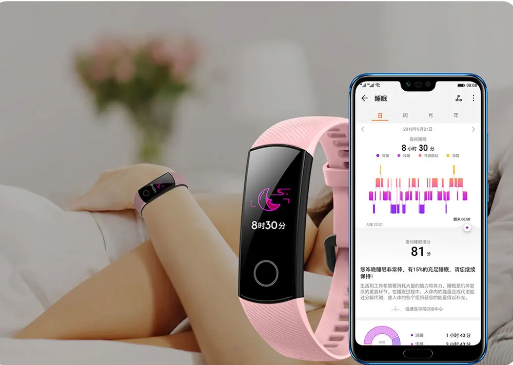 Honor Band 4 смарт-браслет Amoled цветной 0,9" сенсорный экран для плавания для обнаружения пульса 5ATM водонепроницаемый для сна