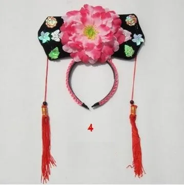 Традиционный головной убор династии Цин шапка принцессы Королевская корона реквизит для представления - Цвет: 4