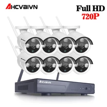 AHCVBIVN система видеонаблюдения 1080 P 8CH HD 1.0mp беспроводной комплект ночного видения ip-камера камера видеонаблюдения с WiFi комплект домашняя система безопасности