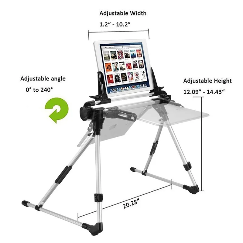 Tablet Stand Phone Holder Adjustable Lazy Bed Floor Desk Tripod Foldable Desktop Mount for IPhone IPad Kindle Galaxy Tab Support 5 Tablet Stand Phone Holder Adjustable Lazy Bed Floor Desk Tripod Foldable Desktop Mount for IPhone IPad Kindle Galaxy Tab Support - Image 5