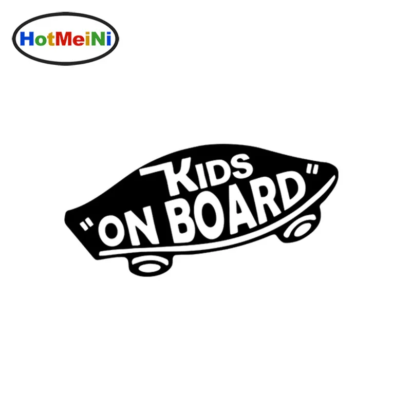 

HotMeiNi 19*8cm INTERNAL Kids On Board Baby on Board Car Stickers Warning Viny Decals Funny for Car Body Motorcycle Window Black