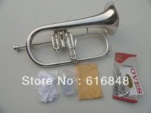 The wholesale– the BB of Monel valves senior exquisite gift silver plated Flugelhorn so professional