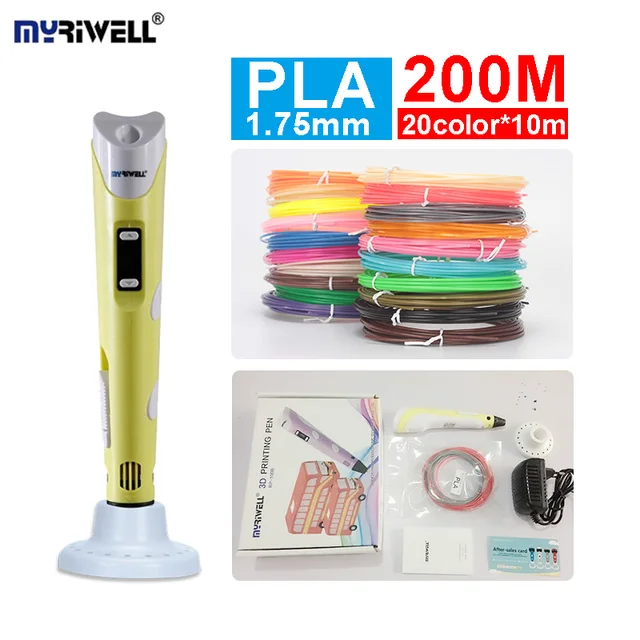 Cheap Myriwell 3d printer pen , LED display, ABS / PLA Filament, 3d creative pen, Best offer for kids, 3d printing pen 3d model