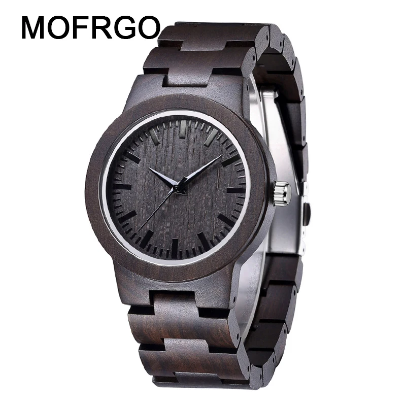 

Vintage Zebra Wood Watch for Men with All Nature Bamboo Wooden Band Clock Man Quartz for Male As Gift 2018 New Arrival