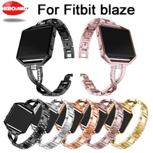 Кристалл Металл группы часы для Fitbit Blaze новые высокого качества smart Watch Группа Мода Тип x ремешок браслет с металлическими Фрам