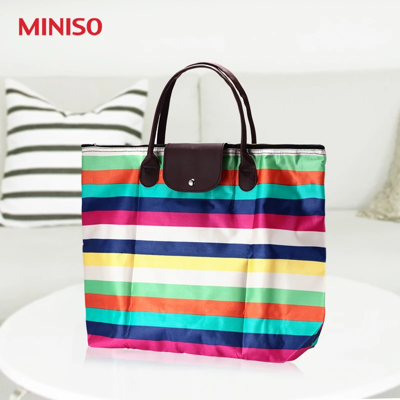 Miniso quality product color of shopping bag eco friendly bag storage bag women's handbag zipper