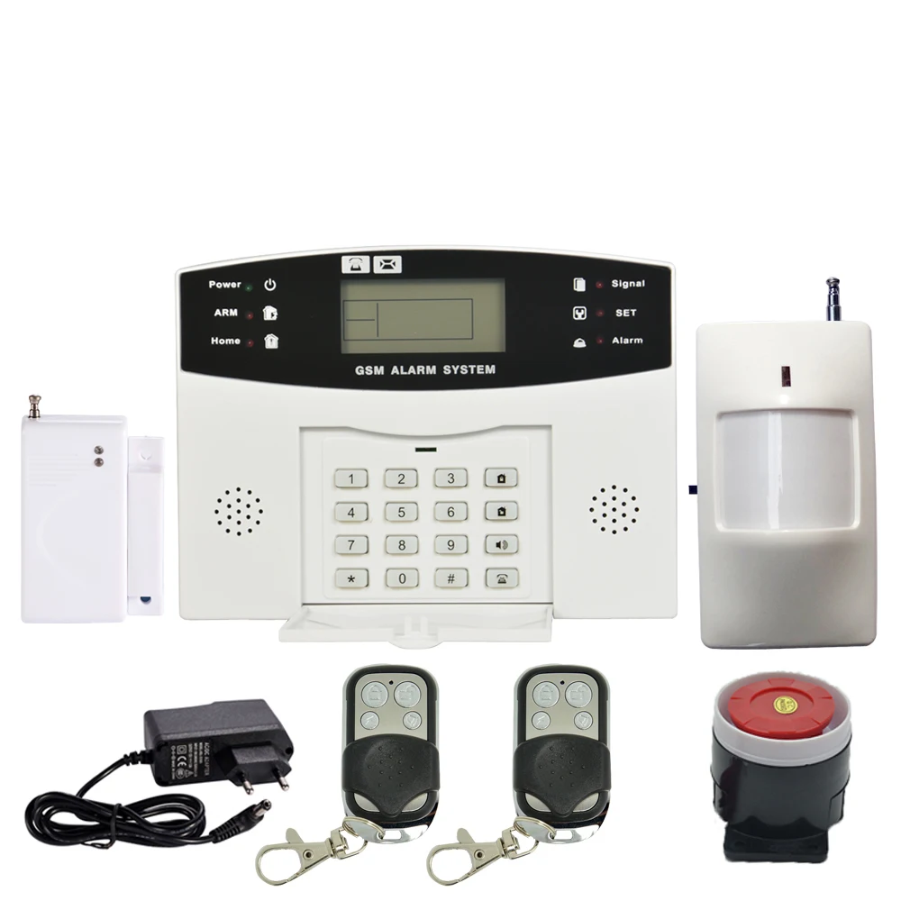 (1 комплект) Беспроводная GSM сигнализация Quad частые 850/900/1800/1900 ЖК панель Домашняя