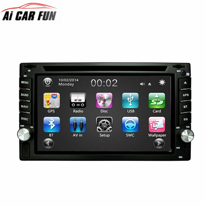 

2Din Car DVD Player GPS Navigation 6.2 inches Car Stereo Radio RM-LC353 GPS Bluetooth USB/SD Player Universal Car Radio Player