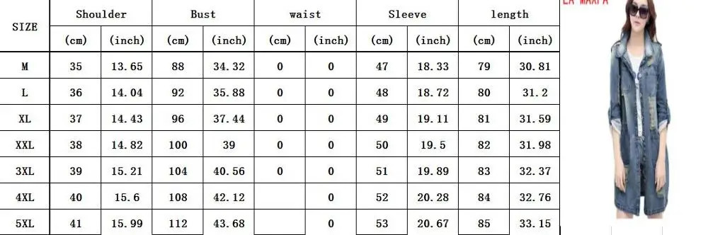 Finest  LA MaxPa Plus Size 5XL Denim Jacket Women New Spring Fall Fashion Long Sleeve Jeans Coat Women Casu