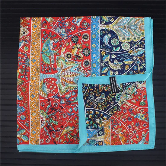 Шелковый шарф Ван Гога, картина маслом, звездное небо, женский шарф, модный Шелковый шарф, квадратные шарфы, повязка на шею, шейный платок - Цвет: 23