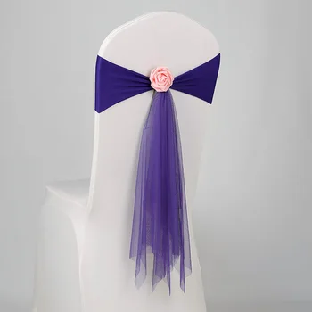 

20Pcs/Lot Classic Wedding Chair Sash Bow Satin Table Wedding Anniversary Party Decoration Festival